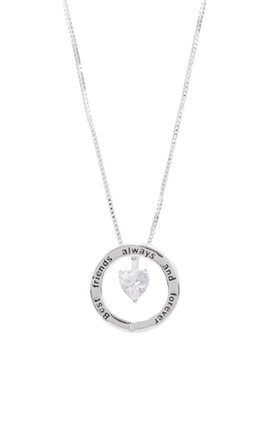 Equilibrium Best Friends Message Ring Necklace