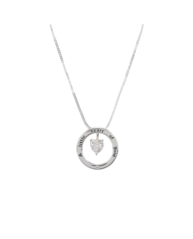 Equilibrium Heart of Gold Message Ring Necklace