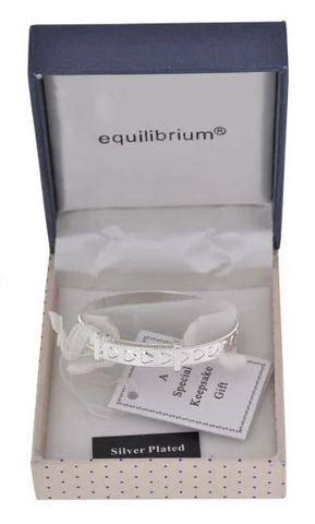 Equilibrium Baby Heart Silver Bangle