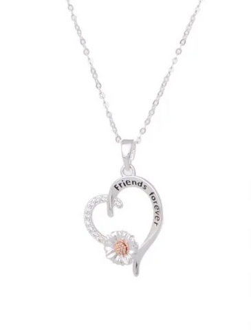 Equilibrium Friends Forever Sentiment Heart Necklace