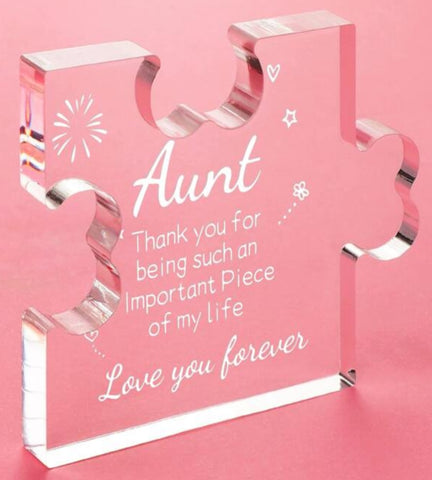 Aunt Small Puzzle Acrylic Plaque