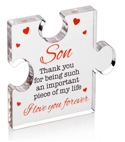 Son Small Puzzle Acrylic Plaque