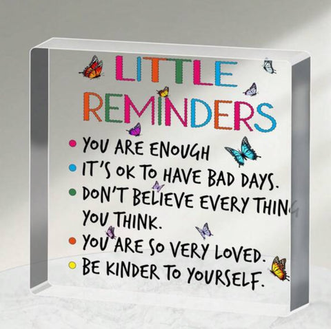 Little Reminders Inspirational Acrylic Plaque