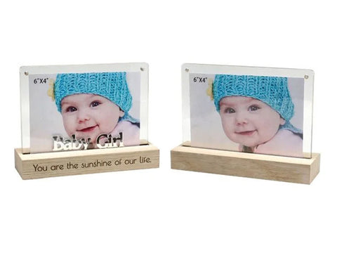 Baby Girl Dual View Photo Frame 4x6