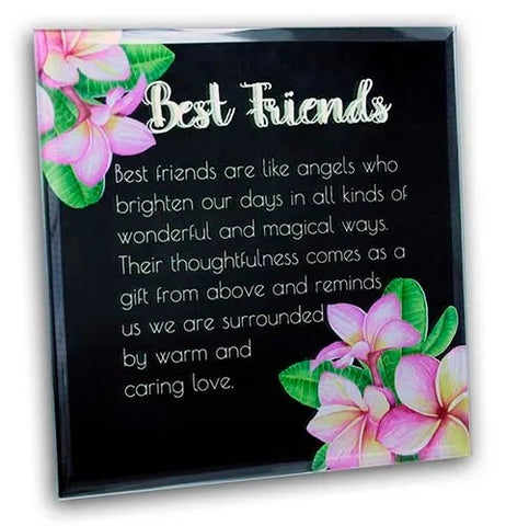Best Friends Mirrored Sentiment Plaque