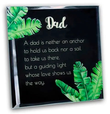 Dad Mirrored Sentiment Plaque
