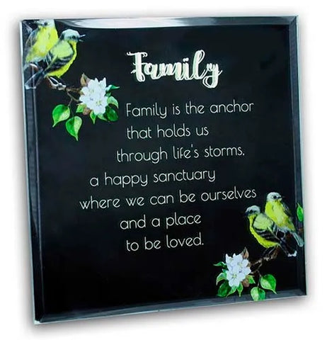 Family Mirrored Sentiment Plaque