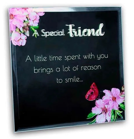 Special Friend Mirrored Sentiment Plaque