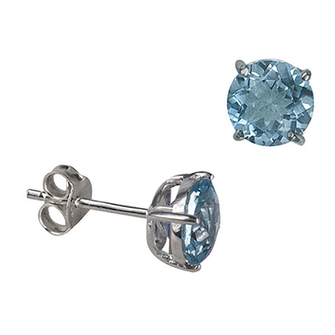 Natural Blue Topaz Pendant and Earrings Bundle