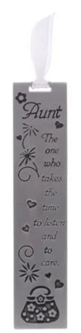 Aunt Stainless Steel Bookmarks With Love