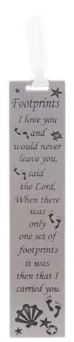Footprints Stainless Steel Bookmarks With Love