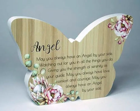 Angel Bunch of Joy Butterfly Plaque