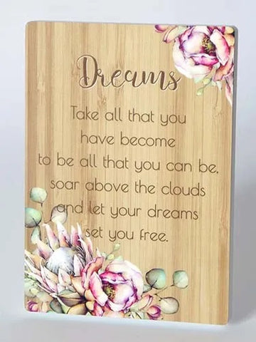 Dreams Bunch of Joy Sentiment Plaque