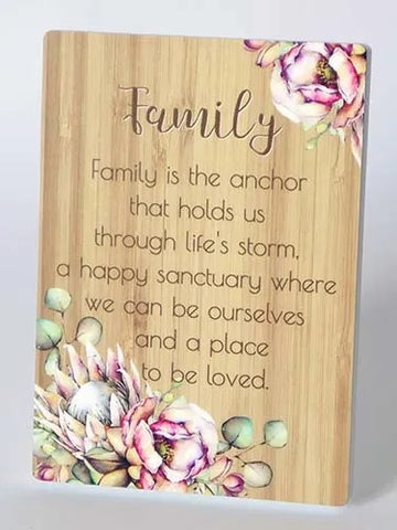 Family Bunch of Joy Sentiment Plaque