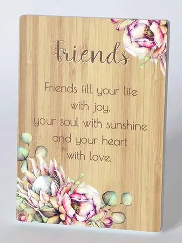 Friends Bunch of Joy Sentiment Plaque