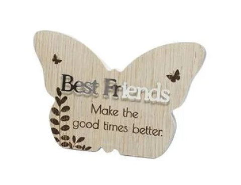 Best Friends Butterfly Message Plaque