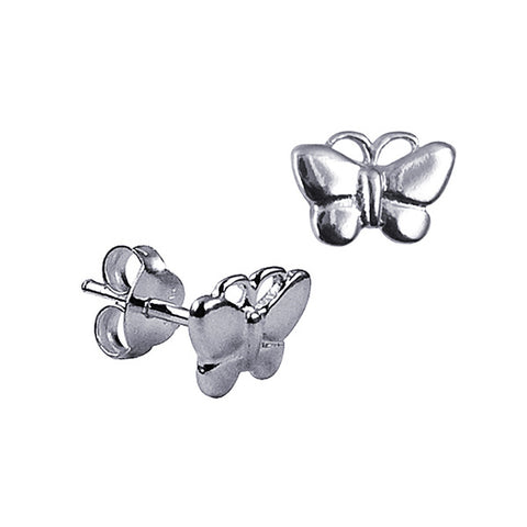 Sterling Silver Butterfly Stud Earrings