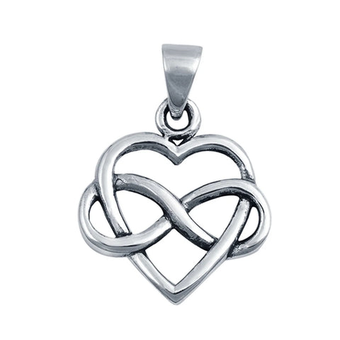 Heart Infinity Sterling Silver Pendant