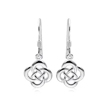 Celtic Infinity Knot Sterling Silver Earrings