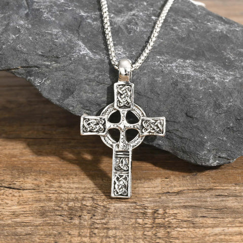 Celtic Knot Cross Stainless Steel Pendant