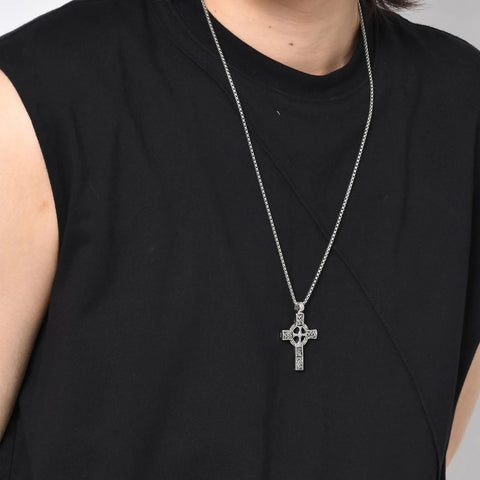 Celtic Knot Cross Stainless Steel Pendant