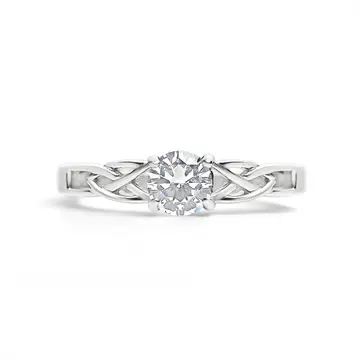 Celtic Trinity Ring with Cubic Zirconia