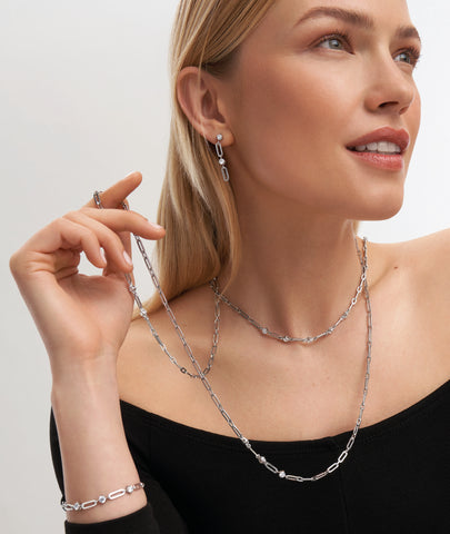 Chains of Style CZ Stainless Steel Bracelet