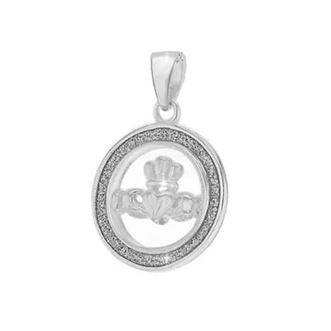 Celtic Star Dust Claddagh Necklace