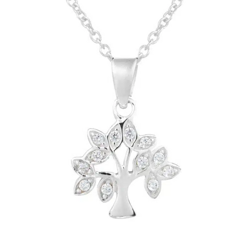 Dainty Crystal Tree of Life Pendant