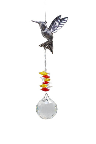 Hummingbird Eternity Crystal Suncatcher