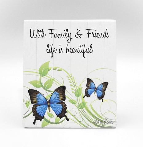 Family & Friends Ulysses Butterfly Sentiment Plaque