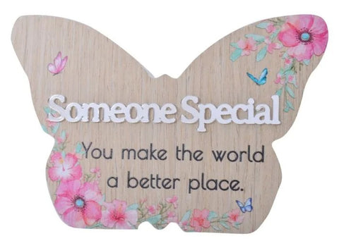 Someone Special Floral Butterfly Plaque