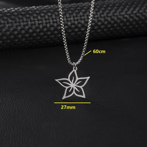 Silver Tropical Flower Necklace