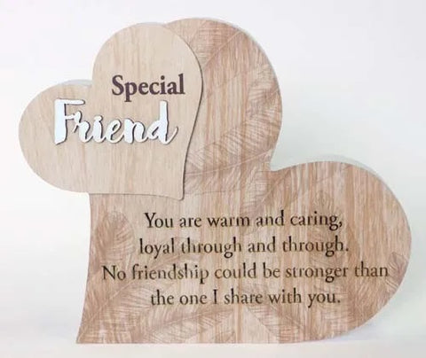Friend From My Heart Sentiment Plaque Block