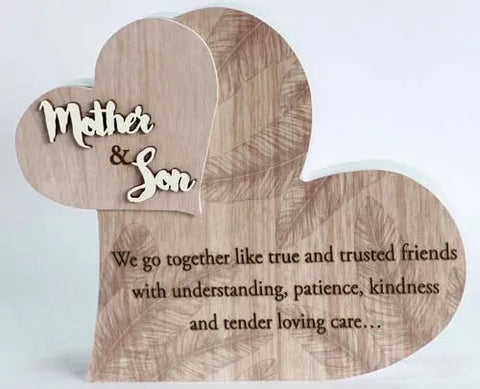 Mother & Son From My Heart Sentiment Plaque Block