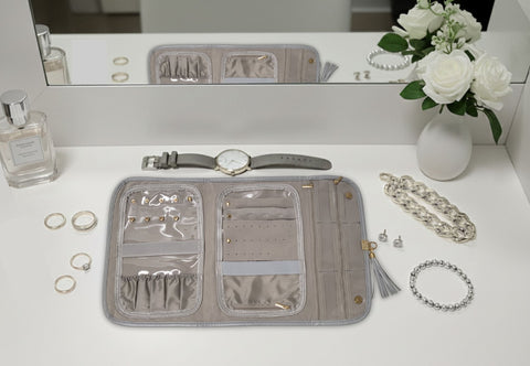 Grey Jewellery Travel Case