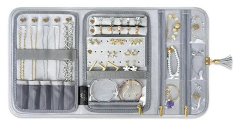 Grey Jewellery Travel Case