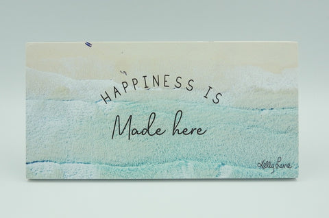 Indigo Shell Beach Happiness Sentiment Plaque