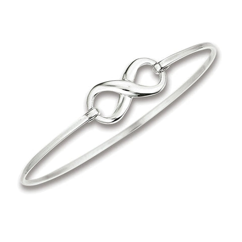 Infinity Sterling Silver Bangle