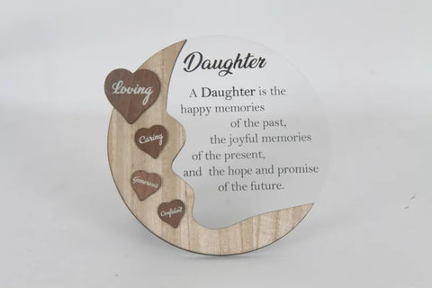 Daughter Love Moon Plaque