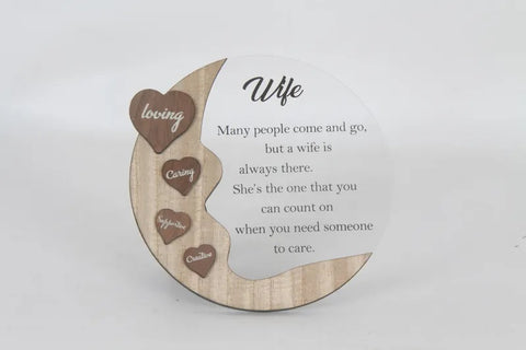 Wife Love Moon Plaque
