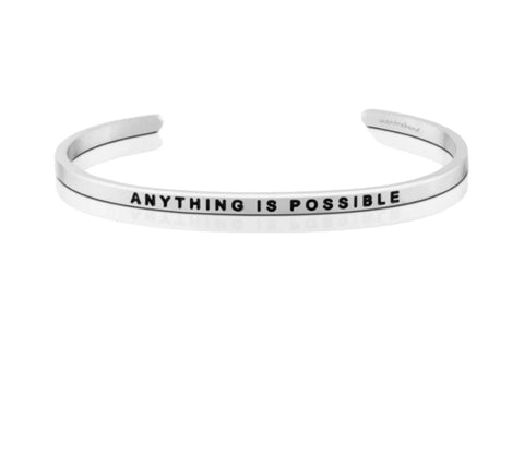 MantraBand Anything Is Possible Silver Bangle