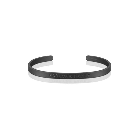 MantraBand Forever Family Black Bangle (BOLD)