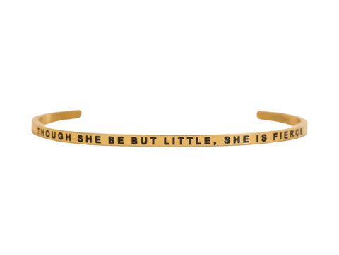 MantraBand She Is Fierce Gold Bangle