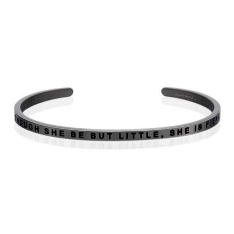 MantraBand She Is Fierce Moon Grey Bangle