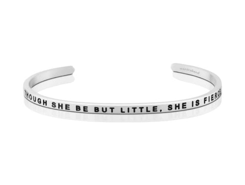 MantraBand She Is Fierce Silver Bangle