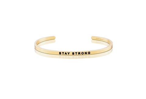 MantraBand Stay Strong Gold Bangle