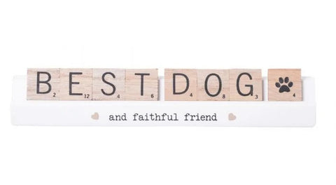 Dog Scrabble Table Plaque