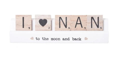 Nan Scrabble Table Plaque
