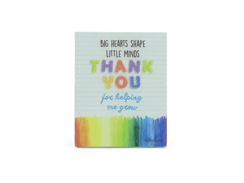Teacher Big Hearts Sentiment Plaque